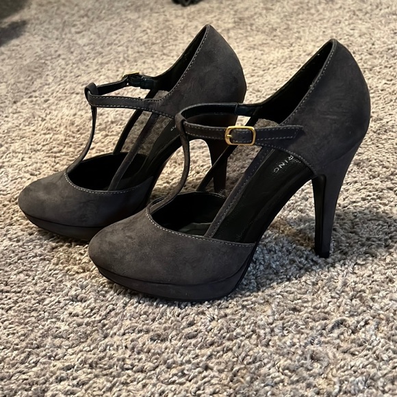 Call It Spring Shoes Dark Grey Heels Poshmark